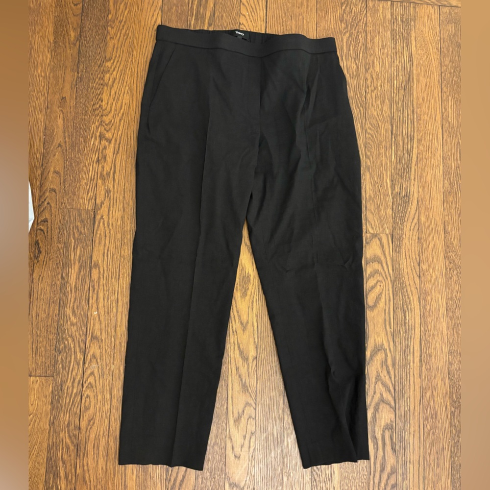 Theory Treeca Pull on Black Slim Dress‎ Pants